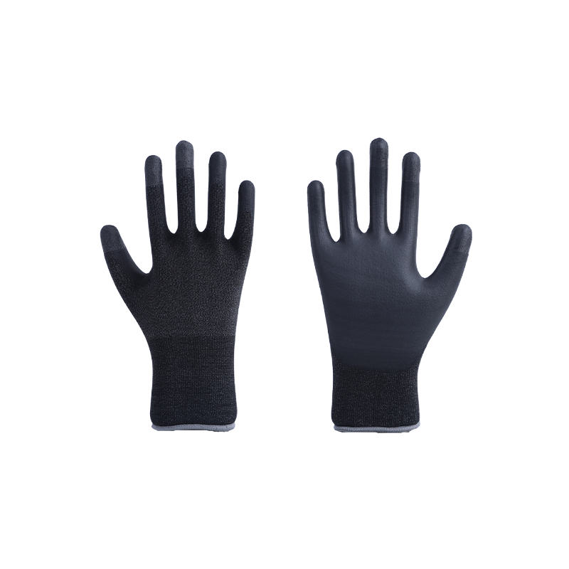 Nano Polyester Spandex Digitus auctus PU Gloves